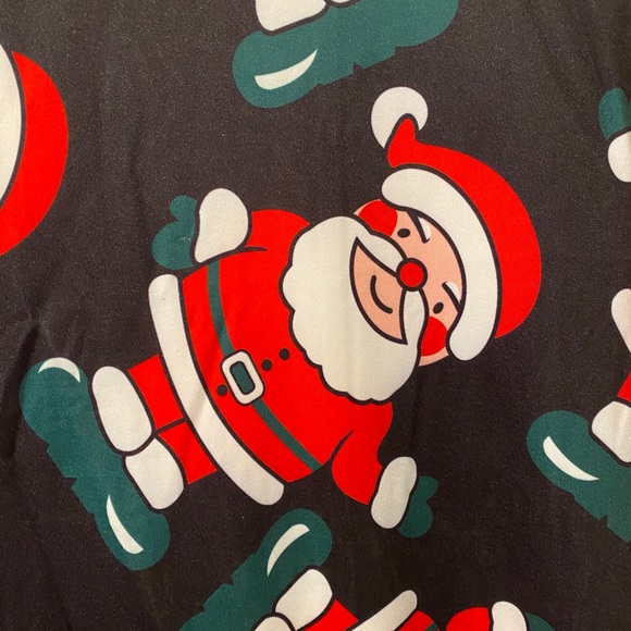 Meaneor Santa Claus Holiday Long Sleeve Christmas Dress in Black/Red - NWT - Picture 7 of 11